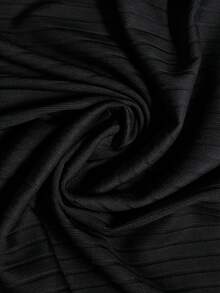 GlowEve CURVE Plus Size Sleeveless Round Neck Front Button Vest - Black - View 7