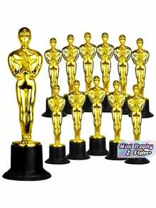 1 Or 24 Pieces 6 Inch Small Gold Trophy Cup Prize Bulk Plastic Award Statue For Party Theme Decoration Winner Prize Adult Game Champion Gift Office Contest - Little Golden Man - View 6