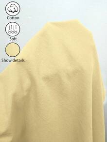 SHEIN Holidaya 女款夏季新款亞麻休閒抽繩捲邊短褲，採用紋理棉麻面料，抽繩腰部設計與捲邊細節，打造輕鬆時尚造型。適合日常出遊、度假或休閒場合，這是一款百搭抽繩短褲，卡其色優質褲款，寬鬆顯瘦。 - 鵝黃色 - 查看 6