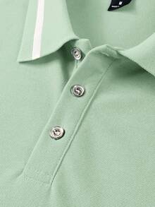 Calvornis Men's Summer Casual Short Sleeve Polo Shirt, Ceremony - Mint Green - View 5