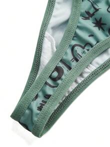 AltBold Celana Dalam Thong Seksi Wanita untuk Liburan Pantai, Warna Polos, Motif (Set 3 pcs) - MultiWarna - View 7
