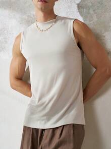 Airaco Camiseta de cuello alto acanalada estilo vintage para vacaciones de verano - Albaricoque - Ver 5
