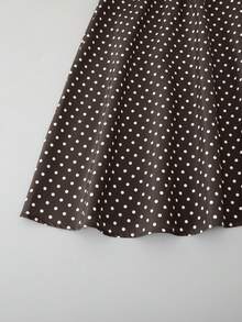 SHEIN 少女圓點印花百褶設計無袖洋裝 - 彩色 - 查看 6