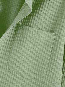 Manfinity Homme Plus Size Men's Casual Solid Color Short Sleeve Shirt, Summer, Formal - Mint Green - View 6