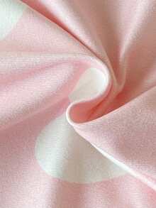 [3 Sets Randomly Send 2 Sets]Newborn Long Sleeve Pink Striped Bow Heart Pattern Long Sleeve Pajamas 2-Piece Set Combination Sleeping Bag, Peaceful Sleep At Night - Multicolor - View 5
