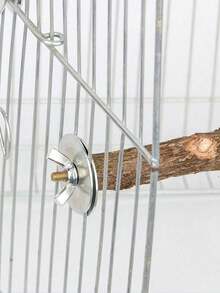 1pc Handmade Wooden Durable Bird Perch Stand, Comfortable Bird Chewing Stick, Fun Bird Toy & Accessories, Natural Wood Variations (Weight & Shape Slightly Differ) - Brown - View 10