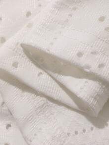 Livesso 女款深V領無袖蕾絲面料魚尾長洋裝，優雅休閒飄逸浪漫罩衫，適合夏季婚禮派對度假白色沙灘 - 白色 - 查看 7