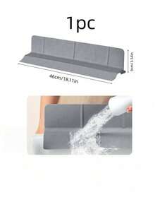1pc Upgraded Leak-Proof & Splash-Proof Edge Design Premium Silicone Sink Splash Guard For Kitchen & Bathroom Non-Slip Suction Base For Firm Grip - View 7
