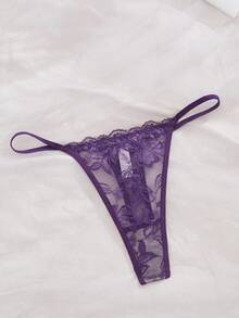 SHEIN 5件/組 性感蕾絲女款丁字褲舒適內褲 - 彩色 - 查看 4