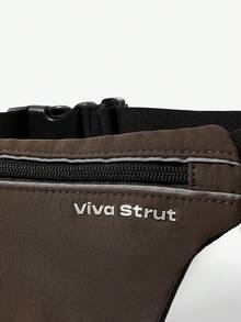 Viva Strut 0.5升棕色超薄轻便休闲简约运动跑步腰包，骑行健身手机包，棕色腰包，四季皆宜 - 棕色 - 查看 7