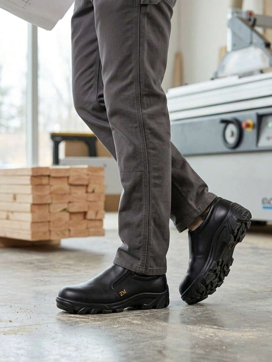 Men Work & Utility Shoes - Black - View 1