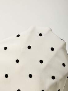 Franclia European American Sexy Cute Black White Small Polka Dot Lace Trim Plus Size Tank Top With Ruched Chest Elastic Slim Fit Sleeveless Undershirt Brunch - White - View 5
