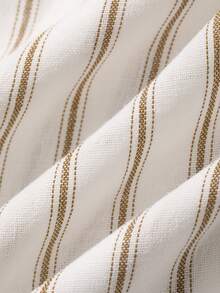 DAZY Spring White Striped Long Sleeve Men's Shirt - White - View 6