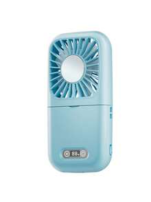Teckwe 2026 New 2-In-1 Handheld Fan With Makeup Mirror, Portable USB Rechargeable Personal Cooling Fan With LED Light, Foldable Mini Fan For Makeup, Travel, Office, Summer Gift For Women 2000mAh Lithium Battery - Handheld - View 11