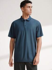 Driftmere 2026夏季男士男友風 Polo 衫－快乾絲般領口｜尺寸範圍 (XS-XXL)｜超輕量透氣，適合高爾夫/戶外/商務/休閒場合運動健身房鍛鍊 - 深灰色 - 查看 2