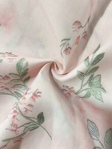 SHEIN Franclia 夏季女款花卉寬鬆青春風襯衫 - 粉色 - 查看 3