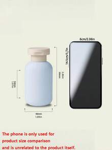 便携式旅行洗漱用品瓶，翻盖挤压式分配器，适用于洗发水、沐浴露和润肤露，可重复灌装的化妆品容器 - 藍色 - 查看 6