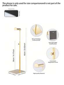 1/2pcs Stainless Steel Handbag Display Rack, Titanium Mirror Finish Adjustable Height Jewelry Storage Rack, Multi-Functional Hanging Rack Suitable For Bags, Jewelry, Hats, Ideal For Home And Boutique Display. - Gold - View 4