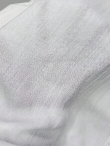 INAWLY 女士休闲纯色褶裥阔腿拉链裤 - 白色 - 查看 4