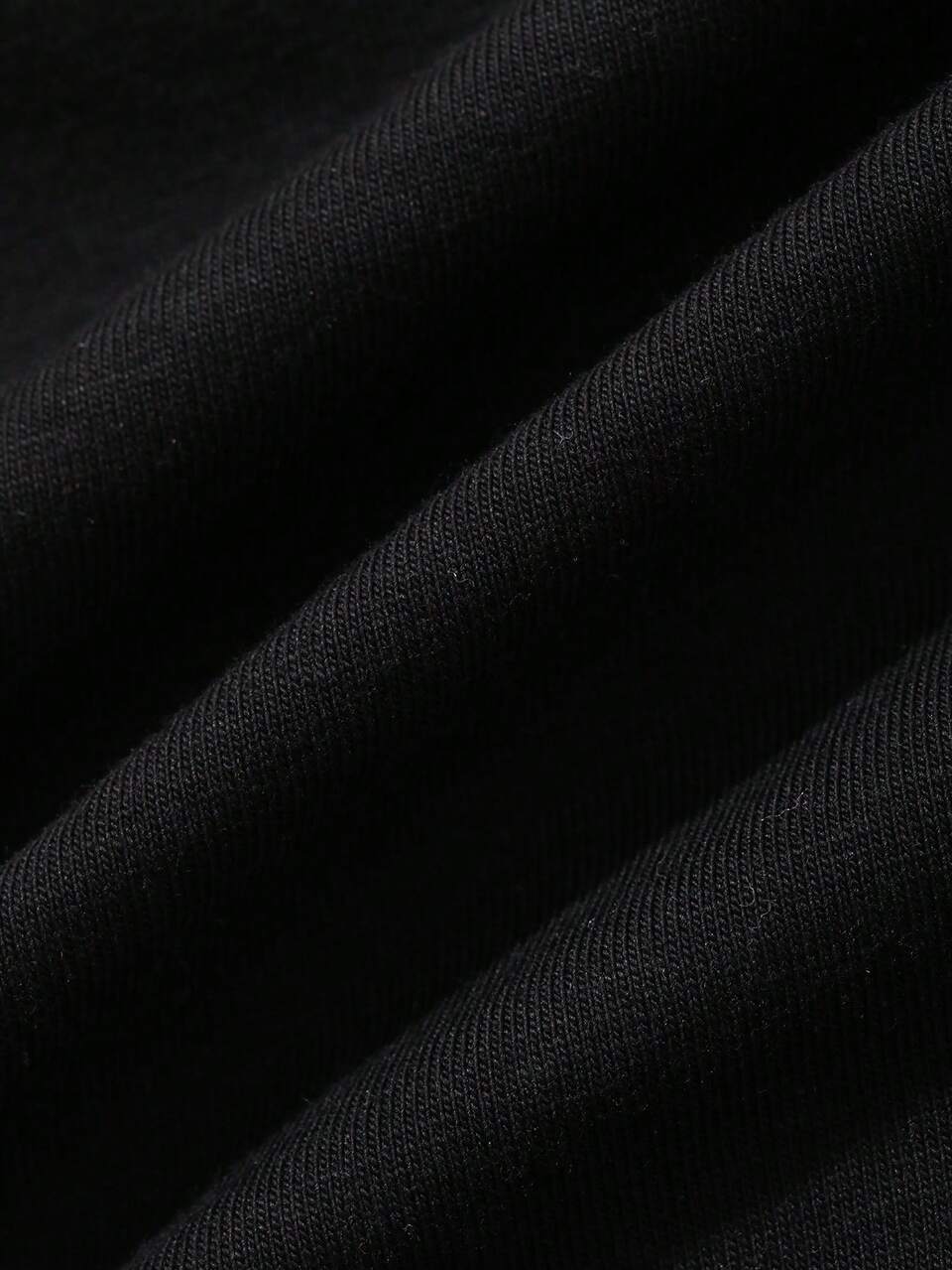 Black Sleeveless Loose Fit Men's T-Shirt Summer
