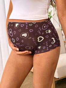 SHEIN 3pcs/Set Maternity Underwear, Solid Color And Printed Design Seamless - Multicolor - View 4