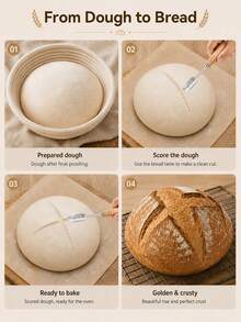Stainless Steel Curved Bread Cutter And Dough Divider Tool 7-Piece Set - Multicolor - View 6