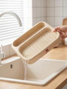 Cozy Pixies 1 Set Of Bottle Drain Rack, Baby Bottle Drying Rack, Drying Rack, Bottle Rack, Baby Brush Rack, Water Cup Holder. - Beige - View 2