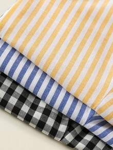 Bộ 3 quần dài unisex cho bé trai và bé gái, quần dài mùa hè và mùa thu, cạp chun co giãn, họa tiết kẻ sọc, nhiều màu, phong cách dễ thương, đa năng cho kỳ nghỉ hè, gói nhiều chiếc - Nhiều màu - Xem 6