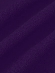 SHEIN Unity 女款素色休閒百搭日常寬腿長褲 - Bold Plum - 查看 6