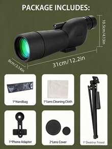 1個 5-75x60mm HD 高倍率大光圈夜視黑色單筒望遠鏡，適合戶外觀鳥、風景拍攝專業使用 - A - 查看 3