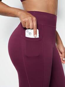 Levarali Plus Size Women Solid Color Cropped Camisole And Leggings Sports Suit Gym Sports Dark Purple Summer - Burgundy - View 5