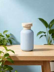 便携式旅行洗漱用品瓶，翻盖挤压式分配器，适用于洗发水、沐浴露和润肤露，可重复灌装的化妆品容器 - 藍色 - 查看 2