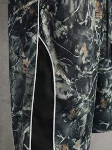 Manfinity Hypemode Pantalones cortos casuales para hombre con estampado de ramas y cintura con cordón, para vacaciones - Multicolor - Ver 3
