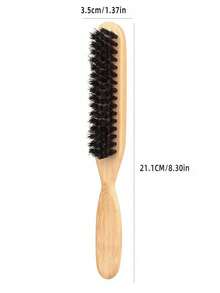 1pc/2pcs Boar Bristle Hair Brush Bamboo Comb For Men Beard Women Detangling Edge Brush Curly Hair Styling Tools Mini Wooden Pin Ball Tip Brush Set Salon Barber Supplies Travel Essentials Back To School Hair Products Accessories - Multicolor - View 10