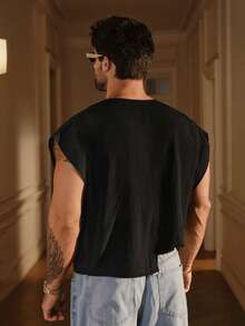 SIGLOCORE Men's  Casual Versatile Daily Outing Top - Black - View 2
