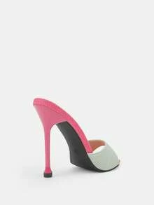 Glitzique Mujer con banda única Sandalias con tacón delgado , de moda verde de tela Sandalias planas para verano - Multicolor - Ver 6