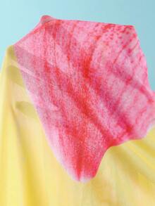 Swim SXY 夏季海灘女款三件式泳衣套裝，粉色定位蘭花印花，仿真花飾，掛脖上衣，比基尼泳褲，美人魚長裙，性感泳裝套裝 - 淡黃色 - 查看 6