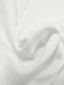 ROMWE MEN Street Life 男士休閒時尚T恤 重磅水鑽裝飾短袖圓領上衣 - 白色 - 查看 3