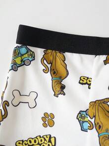 SCOOBY-DOO X SHEIN Young Boy Colorblock Cartoon Print Casual Daily Boxer Briefs - White - View 3