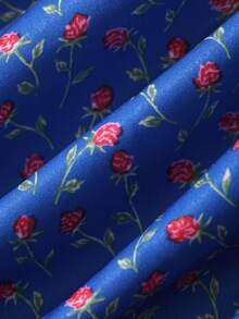 DAZY Women's Floral Print Cottagecore Tropical Midi Dress Sundress Summer Vacation Tea Party Blue - Blue - View 8
