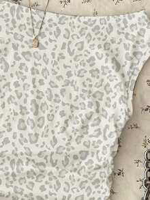 [3 ARTÍCULOS ALEATORIOS ENVIAR 1 ARTÍCULO]Paleta de Colores Maillard, Lunares Vintage + Estampado de Leopardo Blanco + Estampado de Leopardo Marrón, Top Corto Ajustado Asimétrico con Fruncido Minimalista Casual Blanco para Adolescentes, Adecuado para Primavera y Verano, Atuendo Personalizado, Uso Diario, Hogar, Y2k, - Multicolor - Ver 6