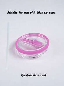 Cup Lid, Compatible With Stanley 40 Oz Cup Accessories, With Straw Flap, Replaceable, Leak-Proof, Reusable, Compatible With 40 Oz Cup Accessories - Multicolor - View 11
