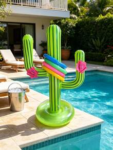 1/2 Set Inflatable Cactus Ring Toss Game, Durable PVC Pool & Beach Party Toy, Outdoor Water Throwing Game For Backyard Wedding Birthday Holiday Gift - Multicolor - View 2