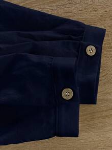 EMERY ROSE Chaqueta de lino talla grande cómoda con capucha, cordón ajustable, flecos largos, manga larga, bolsillos, estilo casual de moda para vacaciones - Azul Marino - Ver 4