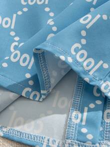 Souflis Souflis 3 pièces Ensemble de chemise à manches longues imprimée avec boutons, gilet sans manches à col rond et short pour bébé garçon, style décontracté et mode, convient pour le printemps/été, les vacances, les sports, le collège, les fêtes et la photographie, ensemble pour bébé garçon, tenue d'été pour bébé garçon, vêtements pour tout-petit garçon, ensembles d'été, ensemble décontracté pour bébé garçon, vêtements d'été pour garçons - Bleu azur - Voir 10