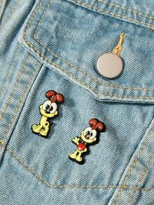 GARFIELD | SHEIN A Set Of New Creative Cartoon Animal Pattern Brooches, IP Joint Design, Cute Personalized, Simple And Generous, Can Also Be Used As Accessories, Suitable For Various Parties, Concerts, Festivals, Exquisite Gifts - Multicolor - View 2