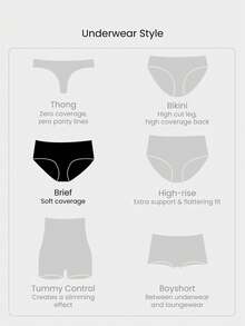 GLOWMODE Lot de 2 culottes triangle en mélange de coton doux, respirantes, anti-transpiration, taille haute, confortables, anti-roulement, pour le quotidien, les tenues décontractées et le sport - Nude - Voir 5