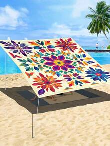 1 Stück Boho-Mandala-Muster Farbverlauf Outdoor-Sonnenschutzvorhang, einfach zu installieren und zu verstauen, für Garten, Terrasse, Poolbereich, ohne Stange, UV-beständig, Sommer-Essential, Must-Have - A - Übersicht 5
