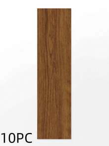 10packs Self Adhesive Wood Grain Floor Stickers Waterproof Removable Durable PVC Vinyl Planks Easy Install For Living Room Bedroom Kitchen Bathroom Home Renovation DIY Decor Underlayment - multicolor - View 12
