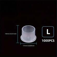 1000Pcs Tattoo Ink Cup Covers With Base, Disposable Tattoo Ink Cups, Tattoo Supply Set - Clear - View 12